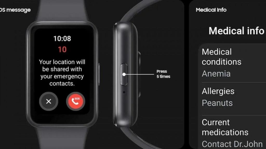 La Samsung Galaxy Fit3 tiene detección de caídas y emergencias SOS