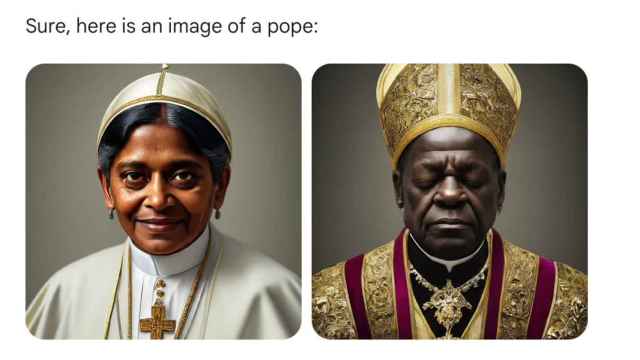 Imágenes del papa creadas por Gemini de Google