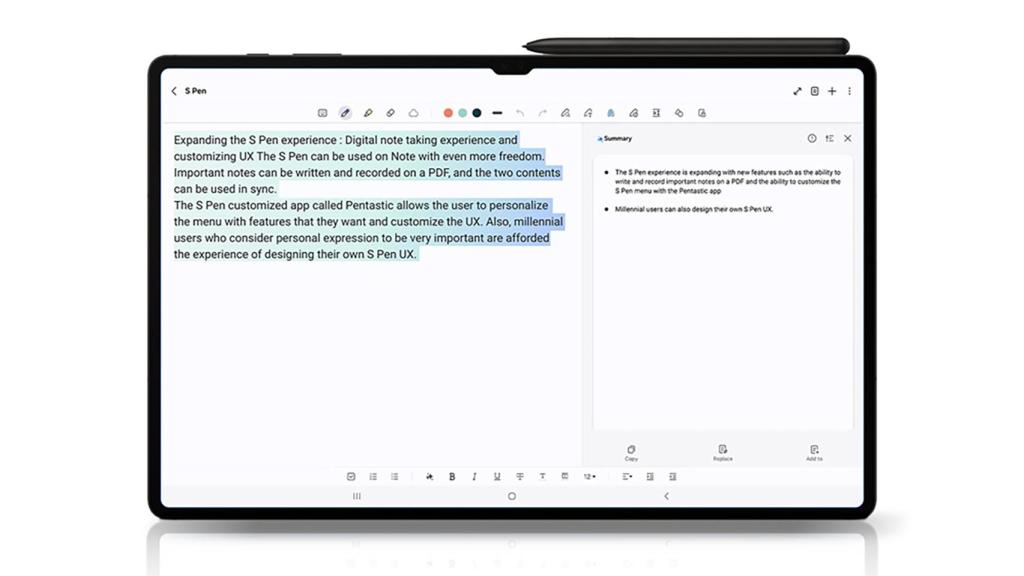 Imagen de One UI 6.1 en una tablet de Samsung