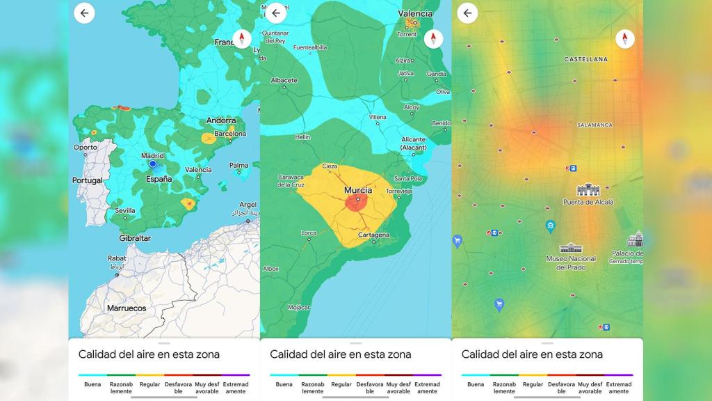 La nueva capa en Google Maps