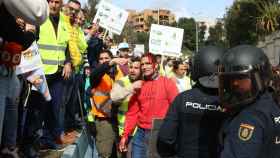 Agricultor ensangrentado en la protesta agraria de Algeciras.