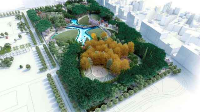 Diseño del gran parque planteado en los terrenos de Repsol.