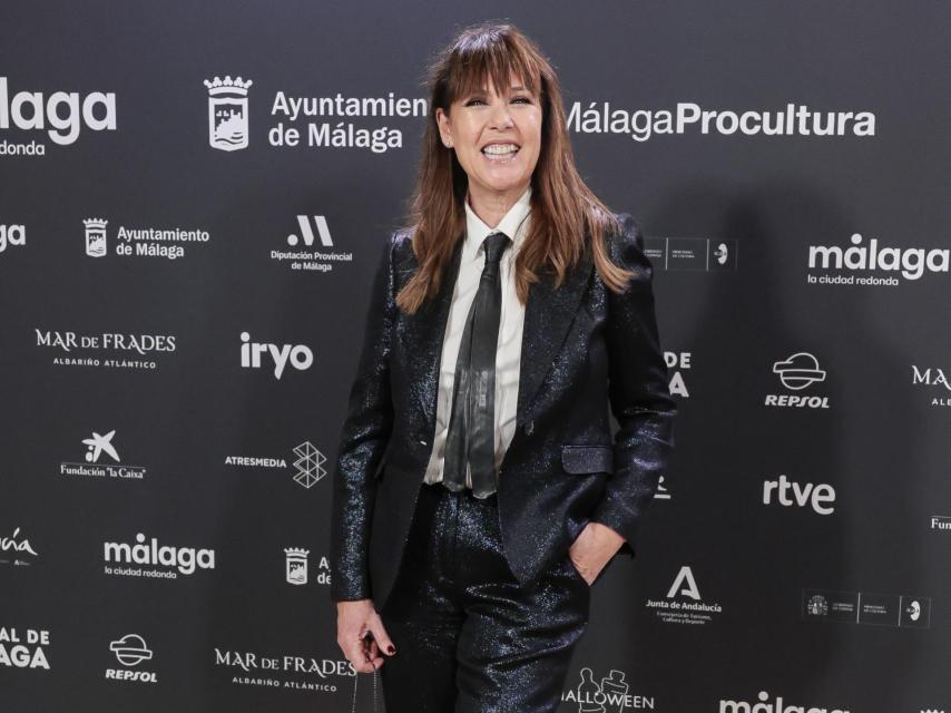 Mabel Lozano en la alfombra roja del festival de Málaga.