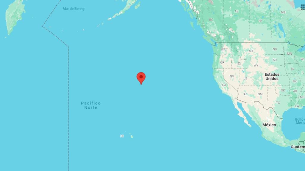 Coordenadas de la caída del satélite ERS-2 en Google Maps