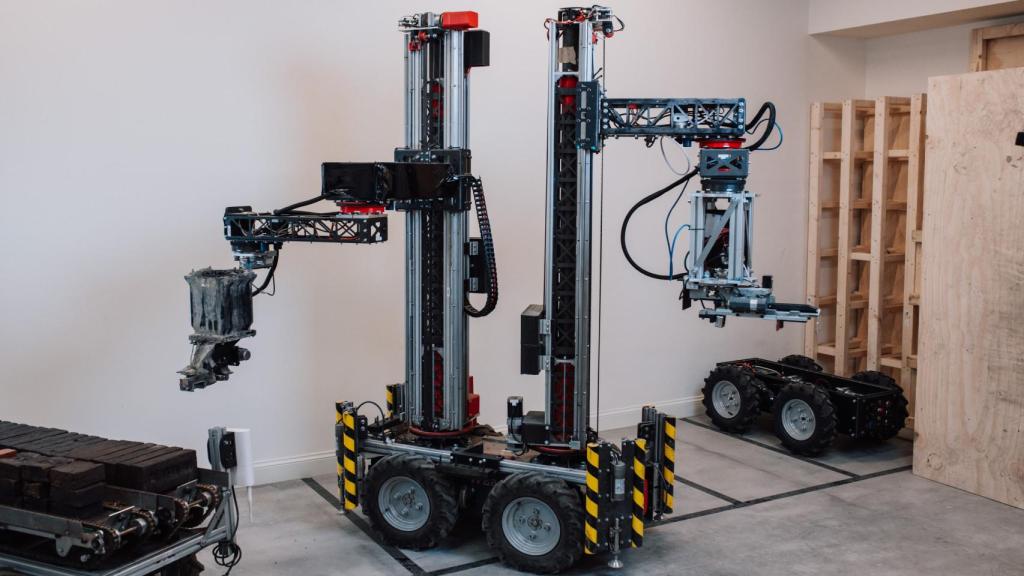 El robot albañil de la empresa Monumental.
