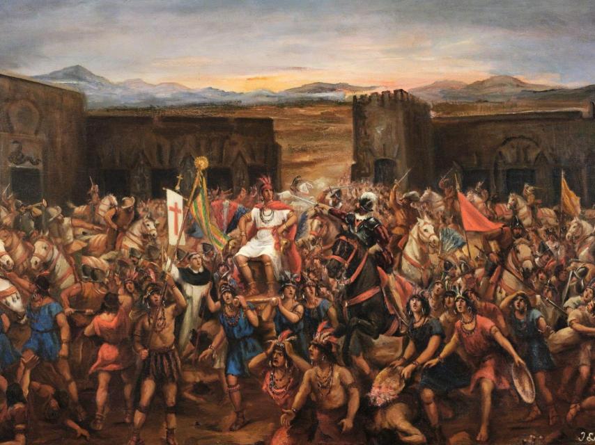 La captura de Atahualpa, de Juan Lepiani.