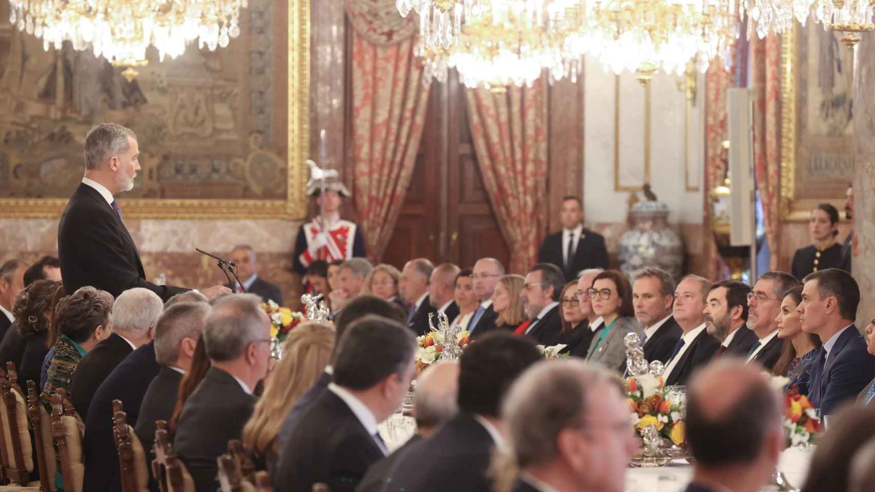 Una fotografía del almuerzo celebrado en el Palacio Real.