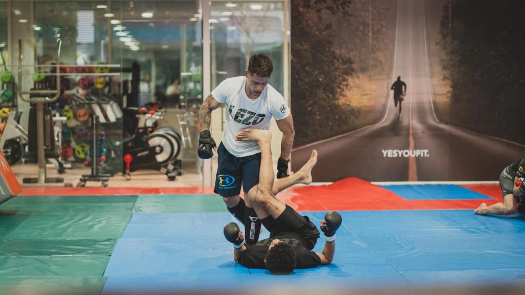 Dos peleadores en el Circus Arena.