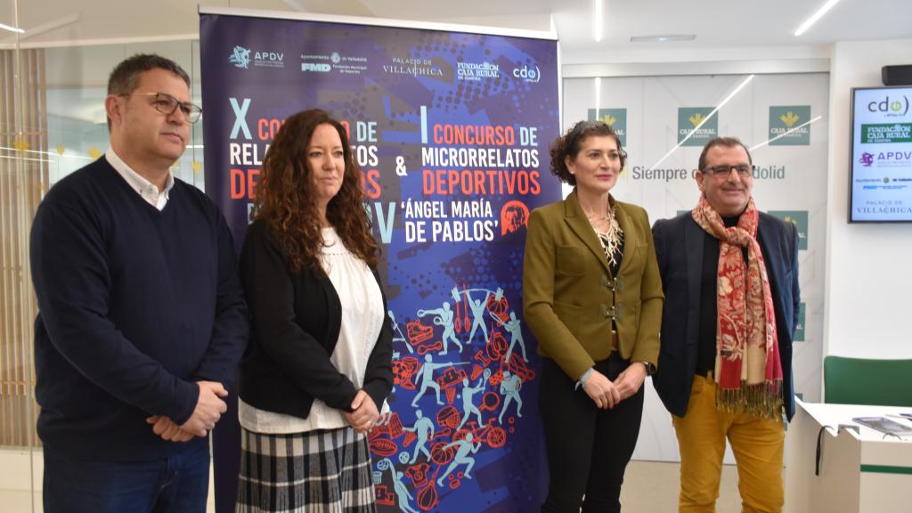 El presidente de la ADPV, Lolo Velasco; el director de comunicación de Caja Rural de Zamora, Narciso Prieto; y la concejala del Ayuntamiento de Valladolid, Mayte Martínez