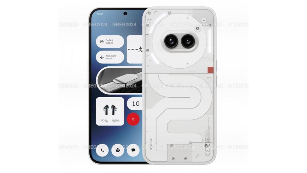 Imagen del Nothing Phone (2a) en color blanco