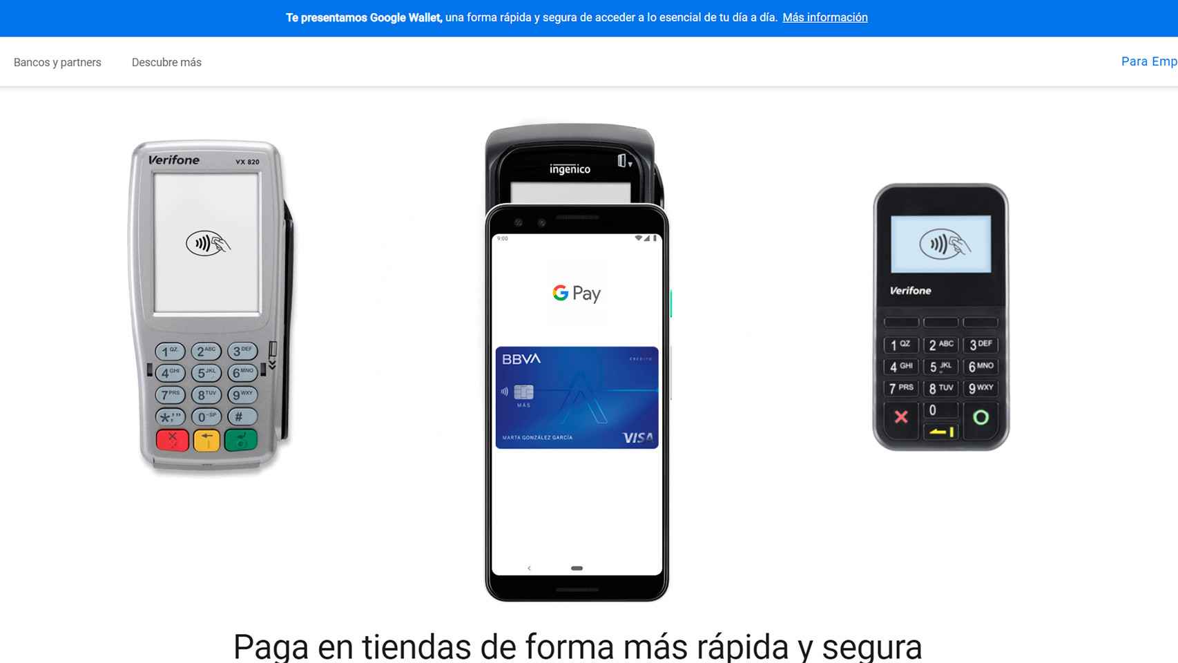 La web de Google Pay en España sigue activa