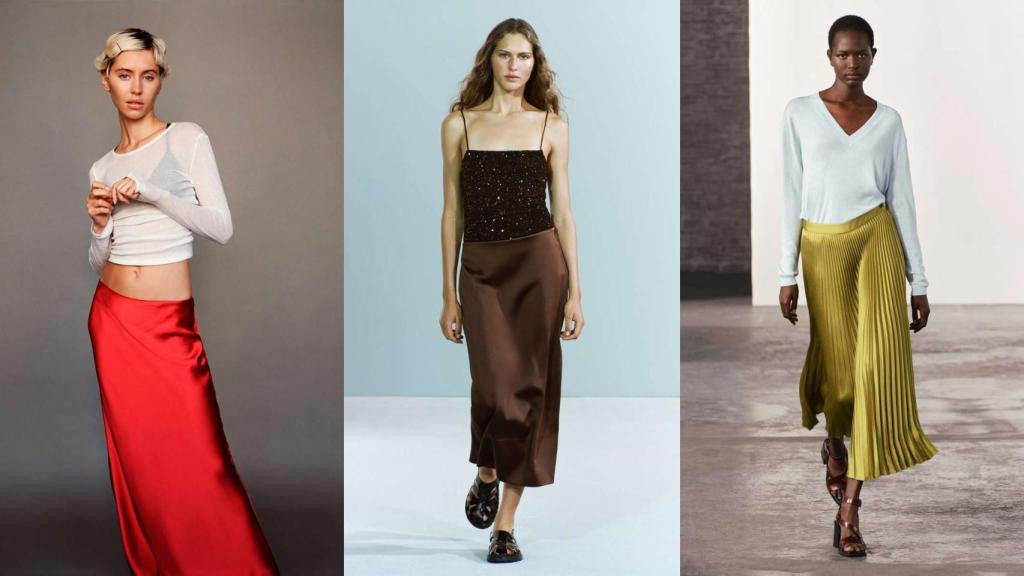 Las mejores faldas satinadas de Zara.