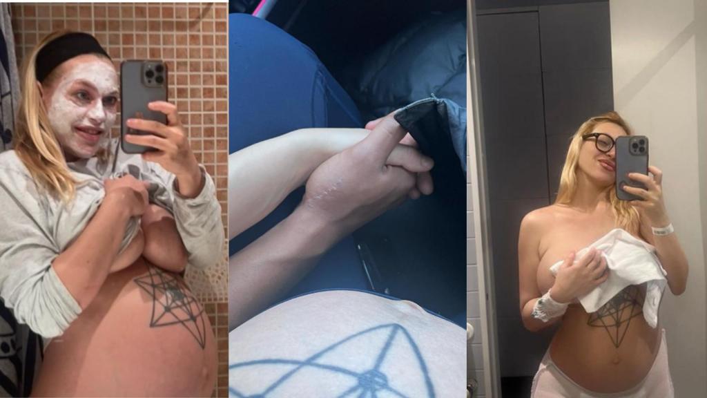 Otros tres momentos que ha compartido Daniela Blume, horas antes de dar a luz.