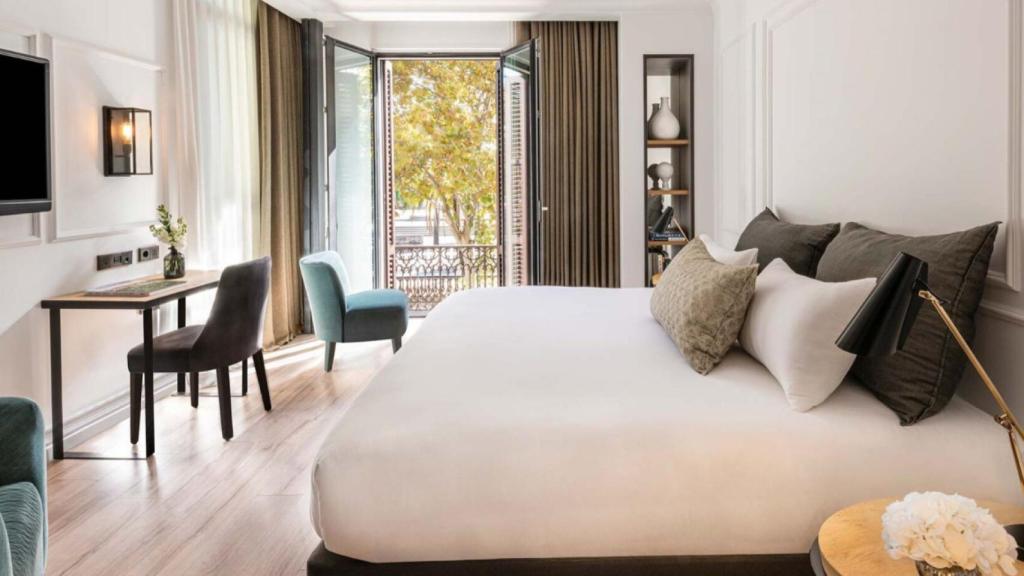 Habitación de uno de los hoteles de la cadena en Barcelona.