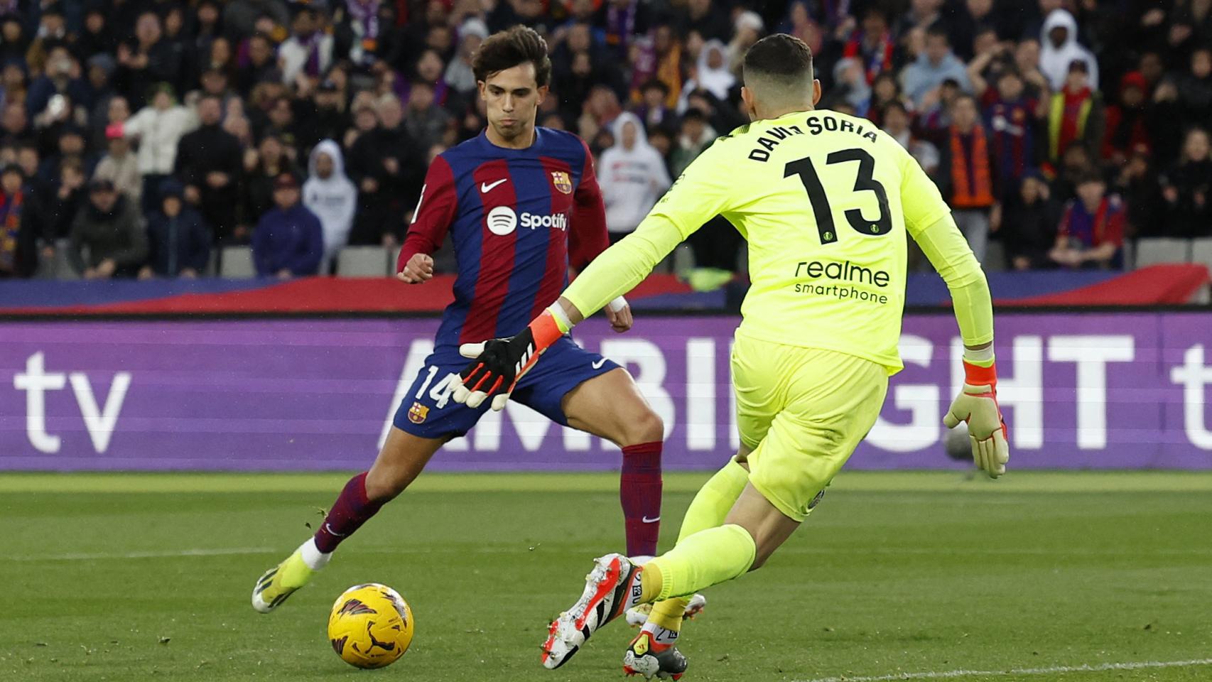 Momento en el que Joao Félix define para hacer el 2-0 frente al Getafe