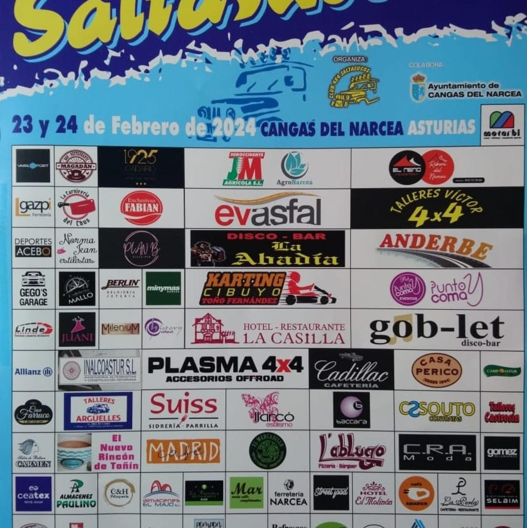 Vista del cartel de las rutas Saltsucos organizadas para el 23 y 24 de febrero.
