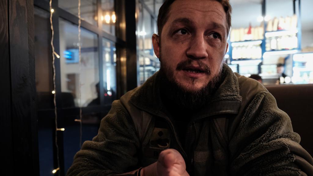 Volodimir Kozlov, en un instante de la entrevista.