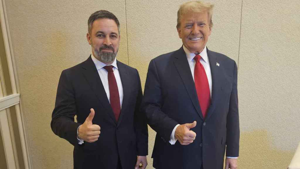 Santiago Abascal junto a Donald Trump en Washington en la CPAC.