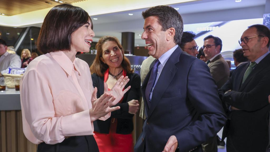 Diana Morant, junto a Carlos Mazón en un reciente acto empresarial. Efe / Kiko Huesca