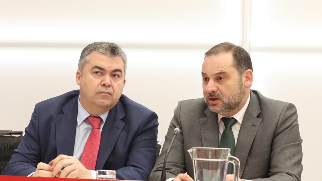 Santos Cerdán y  José Luis Ábalos, en una imagen de archivo.