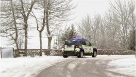 Temporal en Galicia: la nieve acumulada dificulta la circulación en la A-6 en Lugo