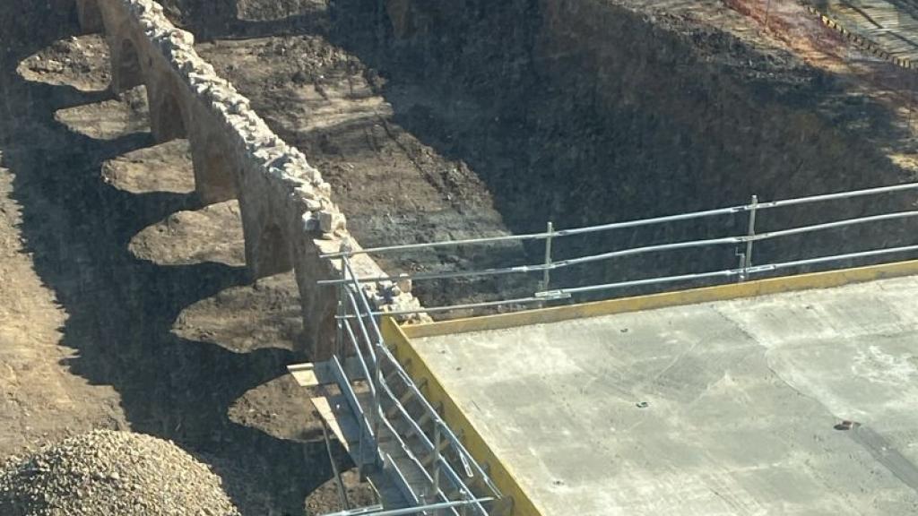 La estructura hallada junto a Santa Justa.