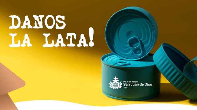 Imagen de la campaña Danos la lata del HC San Rafael de Vigo.
