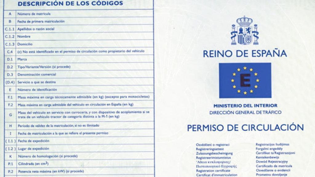 Permiso de circulación del vehículo
