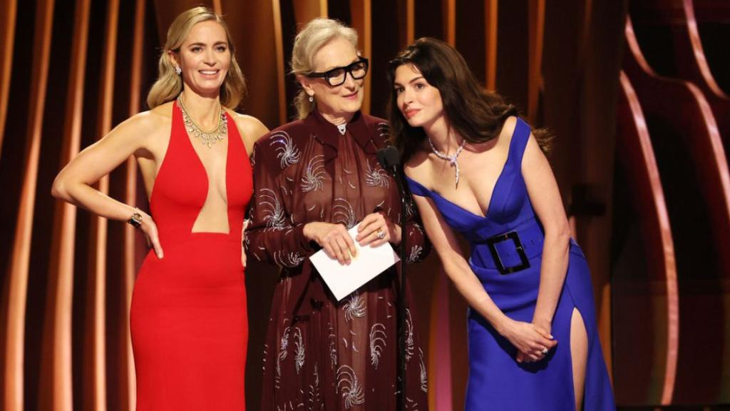 Anne Hathaway, Meryl Streep y Emily Blunt