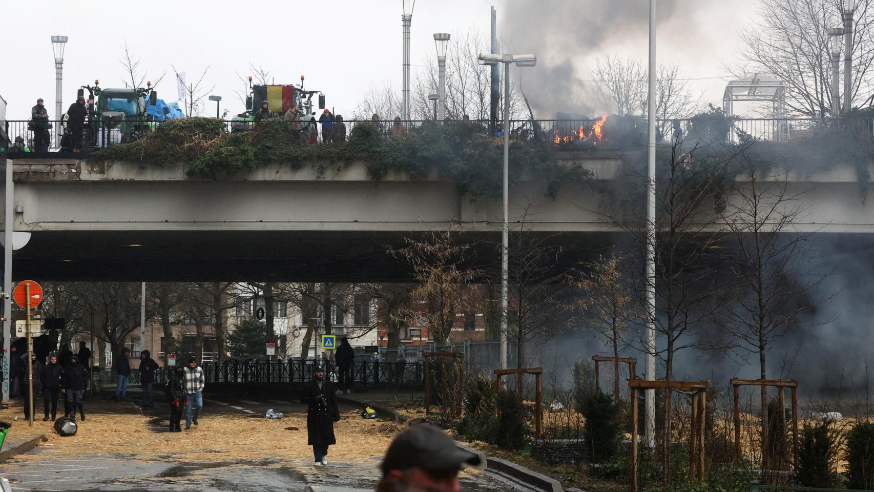 Imagen de las protestas de este lunes.