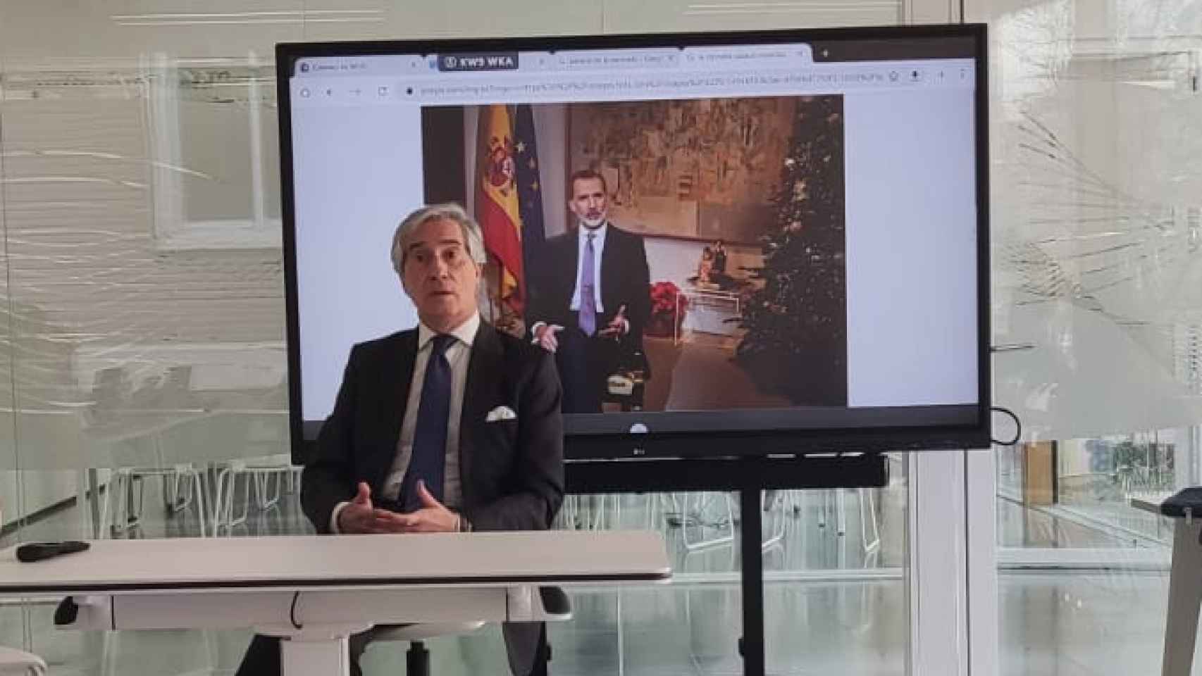 Jordi Gutiérrez, director de comunicación de la Casa Real, durante su intervención en el Master de El Español.