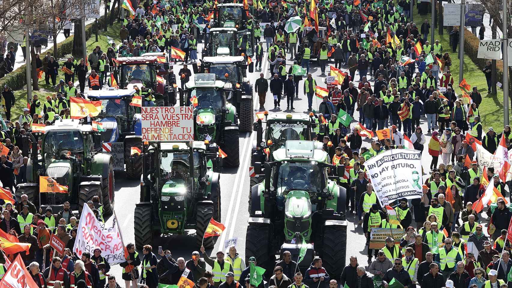 Imagen de una tractorada celebrada en Madrid.