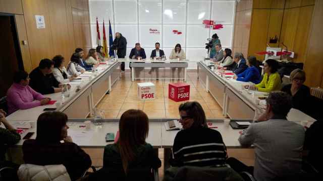 El secretario general del PSOECyL, Luis Tudanca, preside el Plenario de la Comisión Ejecutiva Autonómica (CEA) del PSOE de Castilla y León, este lunes.