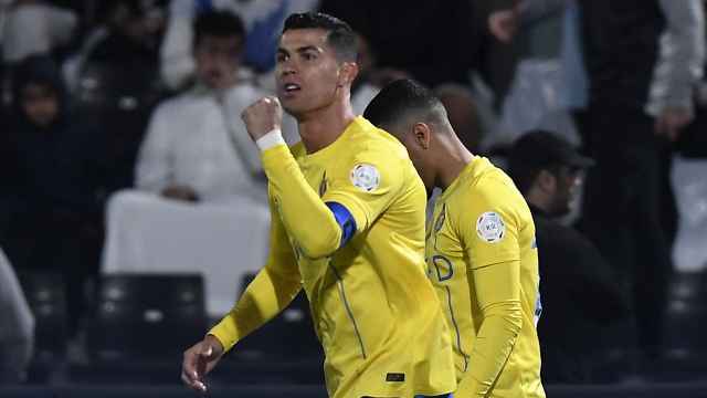 Cristiano Ronaldo celebra su gol contra el Al-Shabab