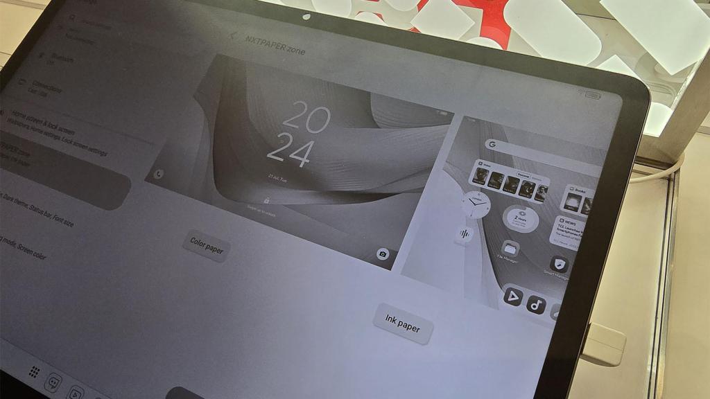 Imagen del modo de eReader de la tablet de TCL