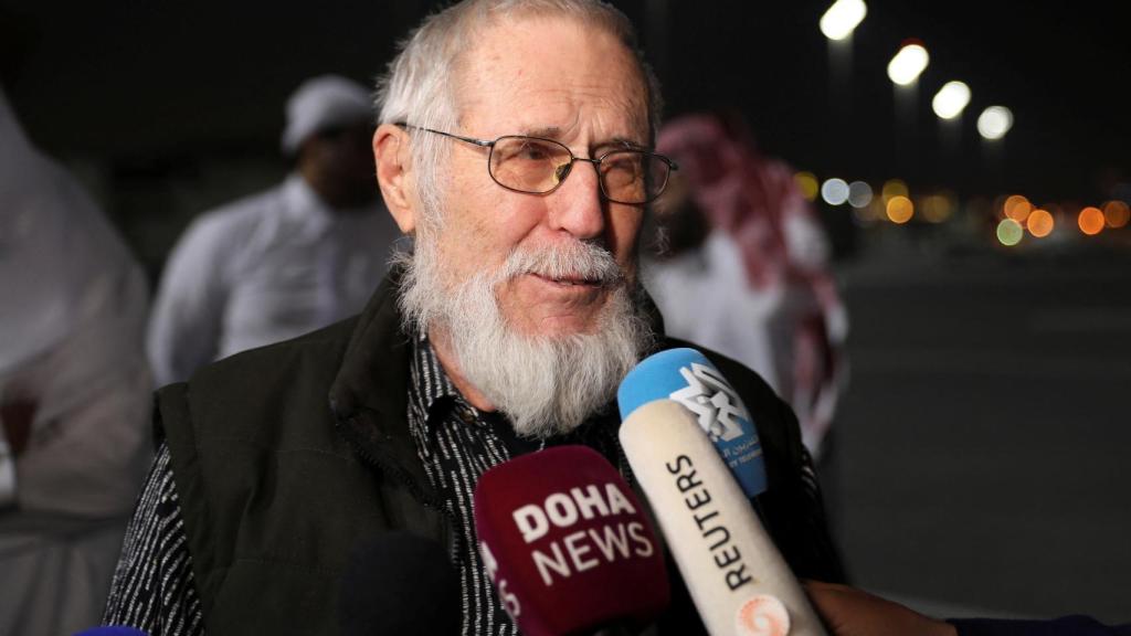 Herbert Fritz en Doha tras ser liberado.