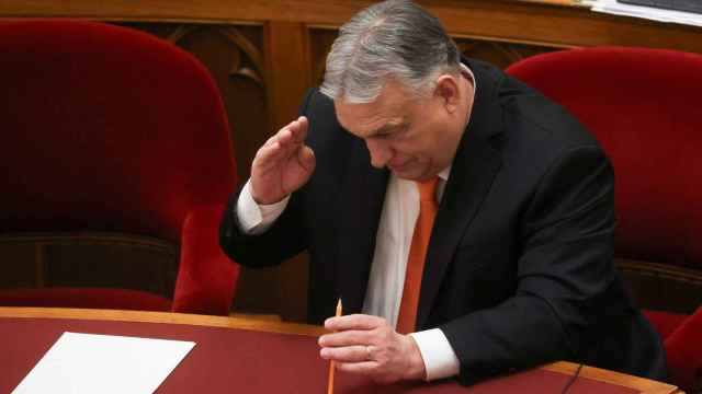 El primer ministro húngaro Viktor Orbán, este lunes antes de la votación.