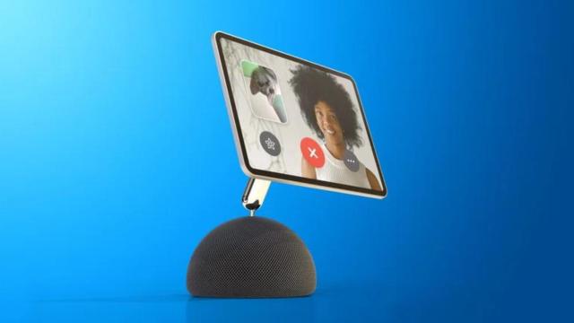 Concepto de HomePod con una pantalla.