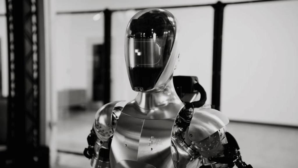 La parte superior y el rostro del robot Figure 01