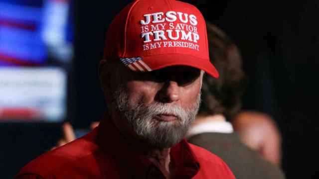 Un seguidor de Donald Trump, en la fiesta de las primarias republicanas en Carolina del Sur.