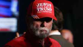 Un seguidor de Donald Trump, en la fiesta de las primarias republicanas en Carolina del Sur.