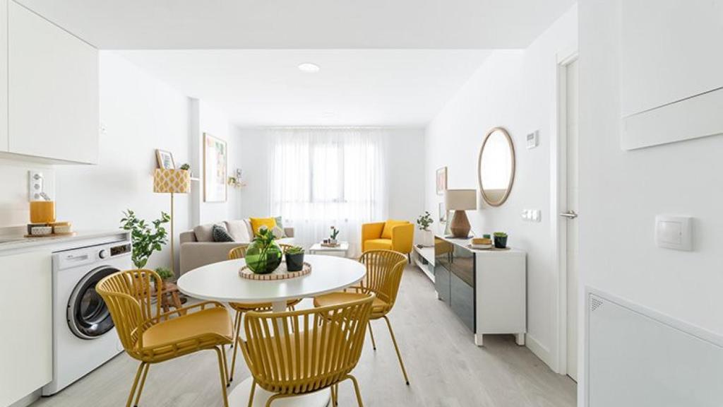 Imagen del interior de una de las viviendas de 45 metros cuadrados.