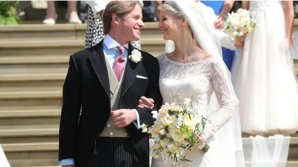 Gabriella Windsor y Thomas Kingston el día de su boda.