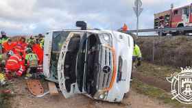 Accidente de un microbús en Burgos