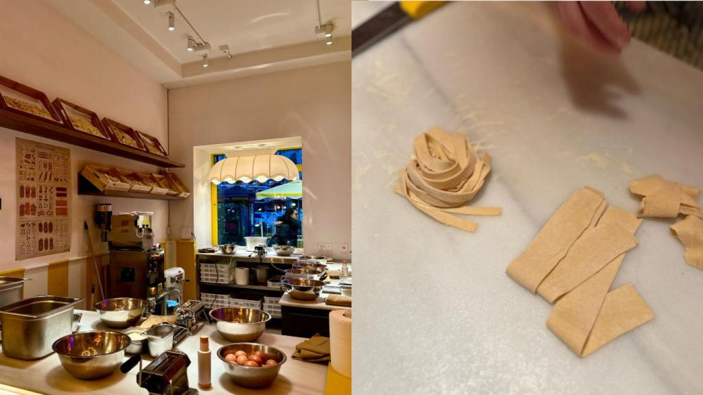 El obrador donde se elabora la pasta fresca.
