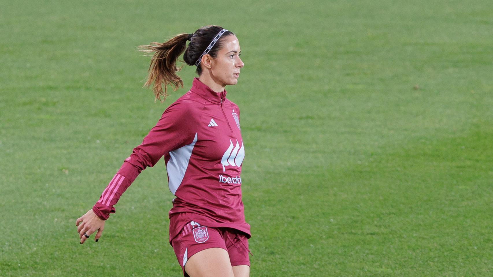 Aitana, durante un entrenamiento de la selección española femenina.