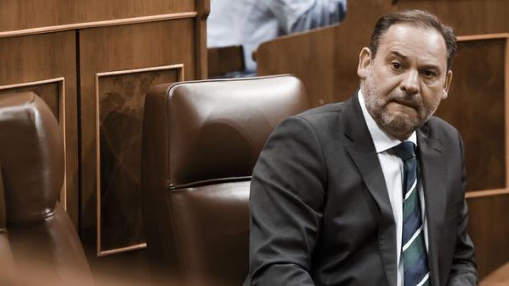 El exministro Ábalos durante una sesión en el Congreso
