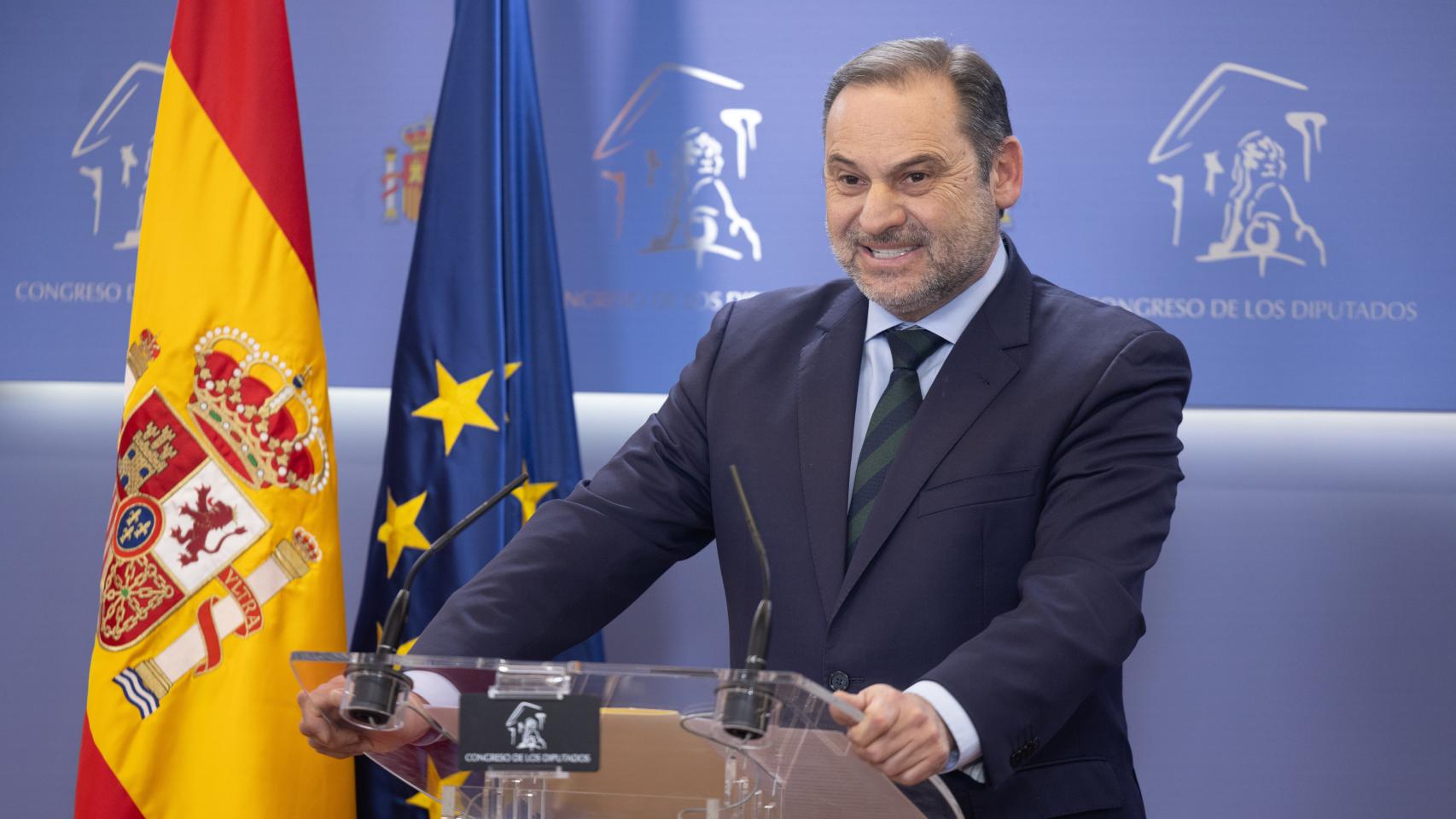 José Luis Ábalos en su comparecencia en el Congreso.