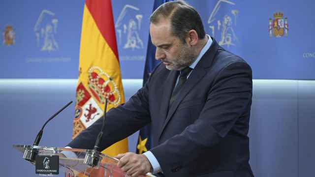 El exministro de Transportes y exsecretario de Organización del PSOE, José Luis Ábalos, este martes en el Congreso de los Diputados.