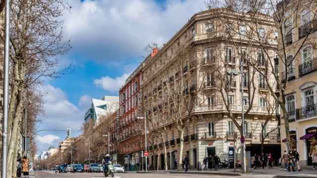 Vista panorámica de la calle Serrano, en la 'zona prime' de Madrid.